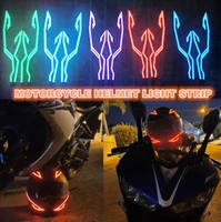 4 in 1 upgraded motorcycle helmet night riding cold light signal flashing strip led luminous sticker universal strip usb charger