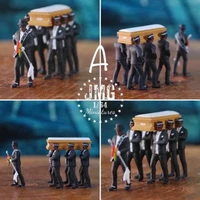 2020 popular ghana dancing pallbearer black man carrying coffin action figure toys professional team coffin collectible model