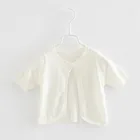 2019 розовый летний детский свитер куртка кардиган для Девочек Пляжные шорты с длинными рукавами пальто для ясельного возраста 6, 9, 12, 24 месяцев одежда для малышей OKC194009