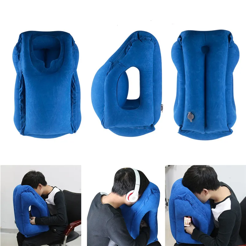 

Travel pillow Inflatable pillows air soft cushion trip portable innovative products body back support Foldable blow neck pillow