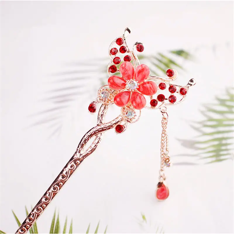 Металлический резной головной убор для невест китайские старинные шпильки шаг