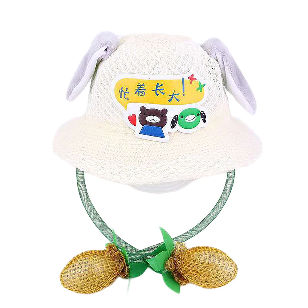 Детская шапка с ушами для девочек милая игрушка кролика рыбака движущаяся