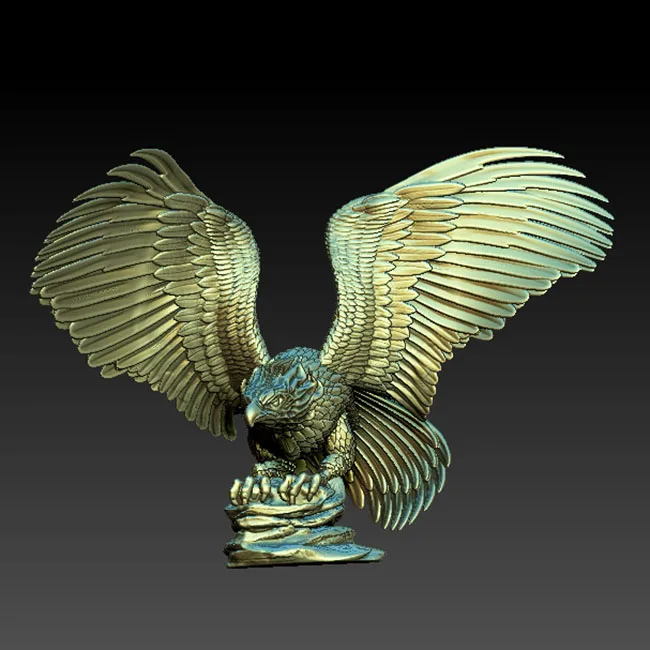 3d резная Орлиная скульптура модель для станка с ЧПУ или принтер в формате STL |