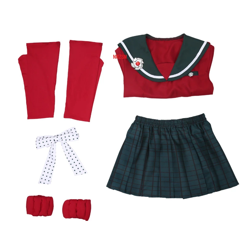 Аниме Danganronpa Косплей Harukawa Маки костюмы для косплея парик летнее пляжное платье