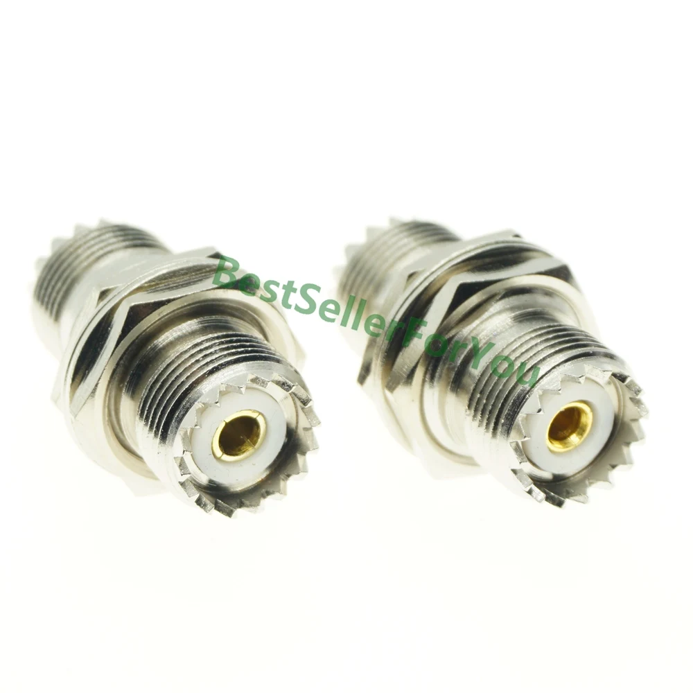 

UHF Female To UHF Female SO-239 SO239 Aadapter Nut Bulkhead Panel Mount Connector