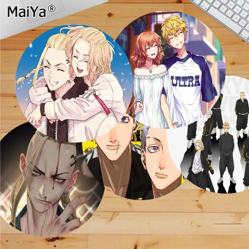 

MaiYa Personalized Cool Fashion Tokyo Revengers Silicone round to Mouse Game Anti-Slip Laptop PC Mice Pad Mat gaming Mousepad