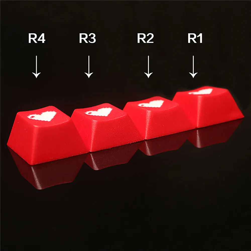 Красная крышка для ключа с узором Love PBT R1 R2 R3 R4 высотой OEM запчасти