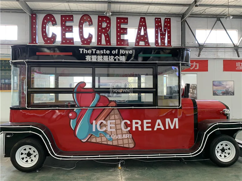 Electric Ice Cream Food Truck Mobile Street Vending Cart Outdoor Kitchen Catering Van Kiosk | Бытовая техника