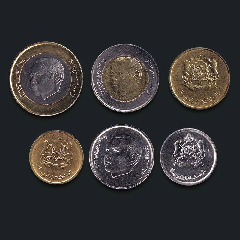 

Morocco full Set 6 Pieces Coins New Original Coin Unc 100% Real Africa Issuing Coins