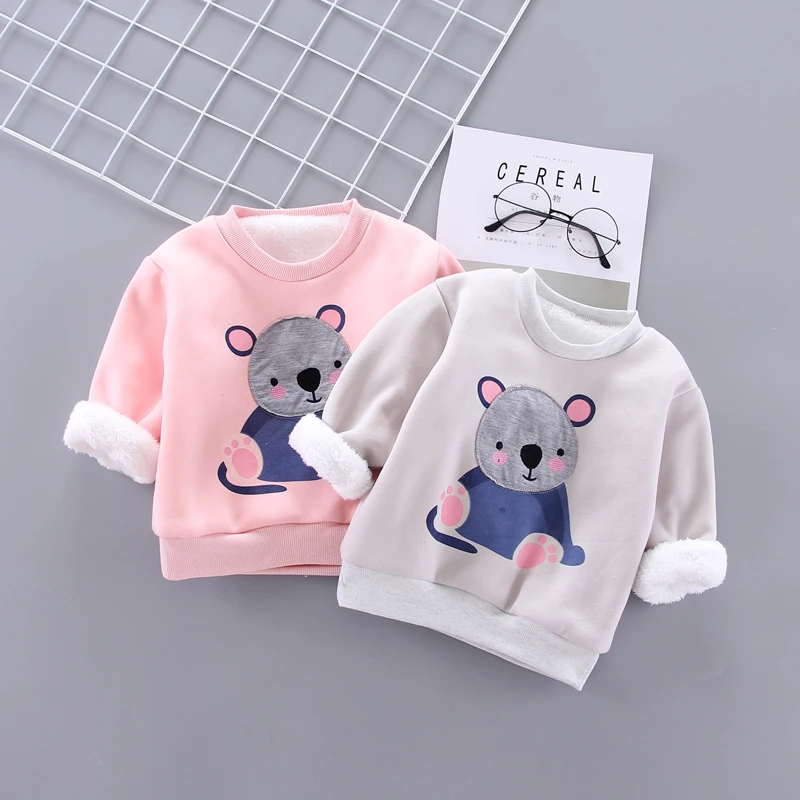 

IENENS Baby Girl Warm Clothes Winter Padded Pullover Clothing Boy Sweatshirts Cartoon Koala T-shirt 1 2 3 4 Years