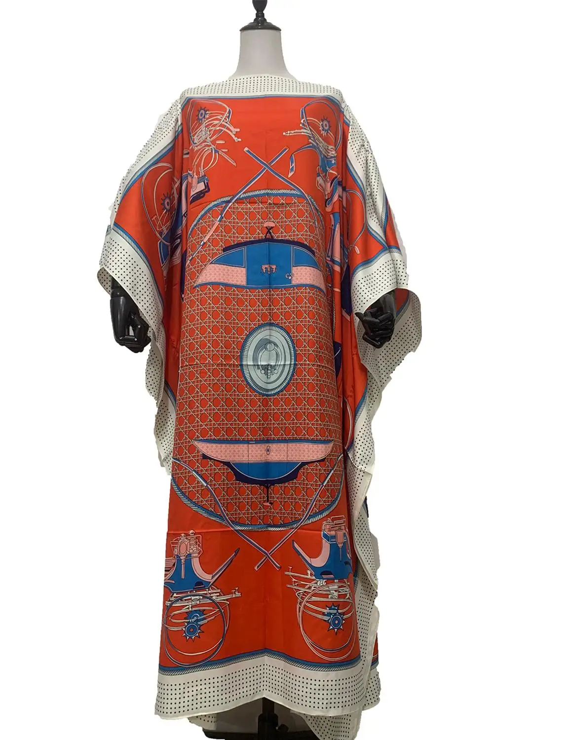 Африканские печатные одно плечо богемное шелковое Макси платье Kuwait традиционное