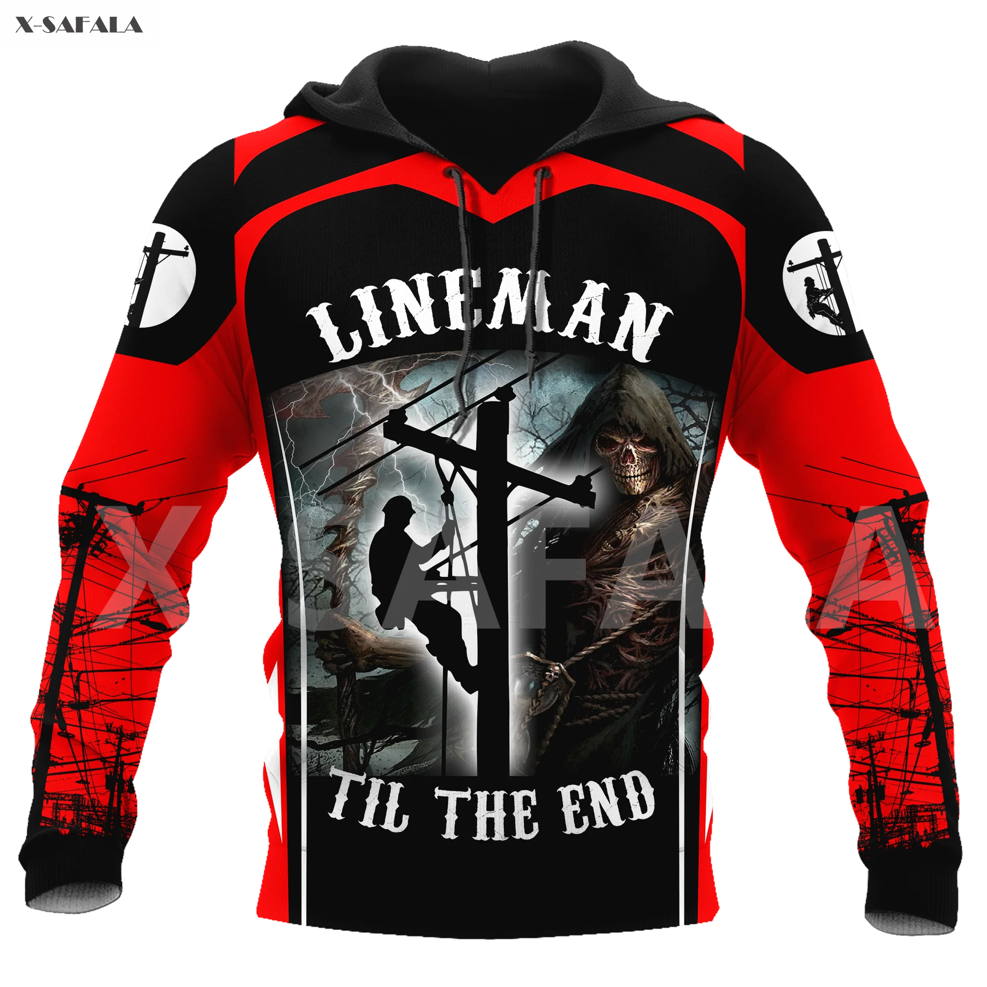 

Lineman Electrician The End Day 3D Over Printed Hoodie Man F5 Women Unisex Outwear Zipper Pullover Sweatshirt Casual