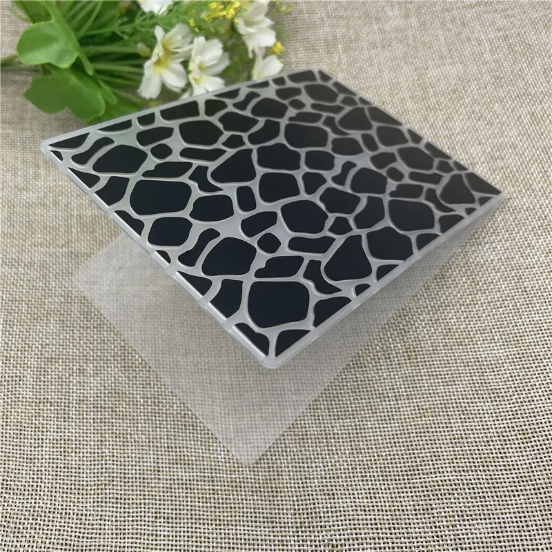 Пластиковая папка для тиснения каменная булыжница узор DIY альбом скрапбукинга
