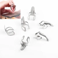 6pcs stainless steel finger nail guitar picks metal plectrums protection finger for acoustic banjo ukulele guitar accessories