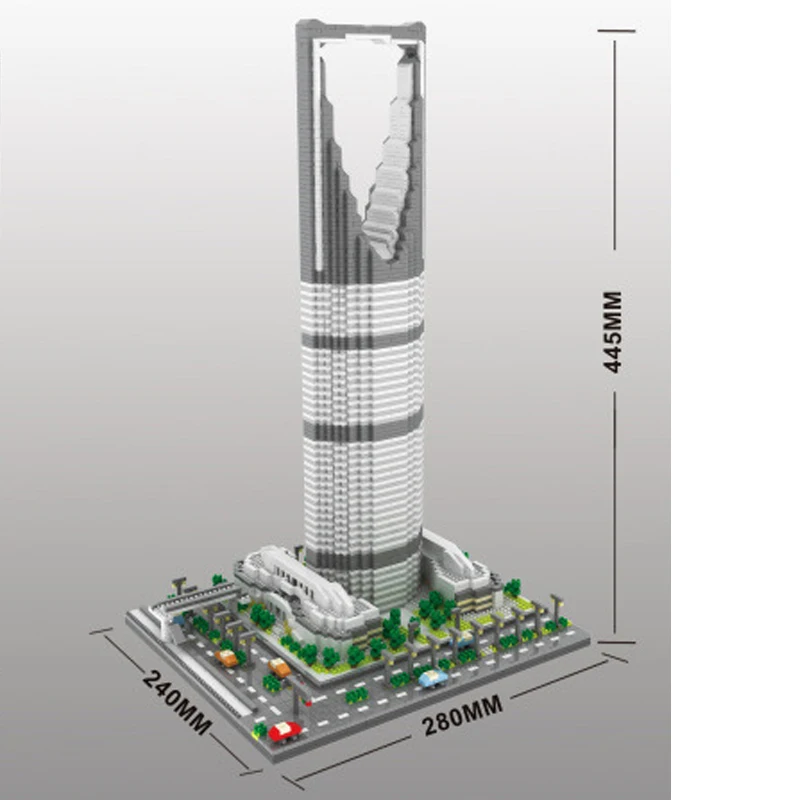 YZ 070 всемирно известная архитектура Королевство башня 3D модель Сделай Сам 4692 шт