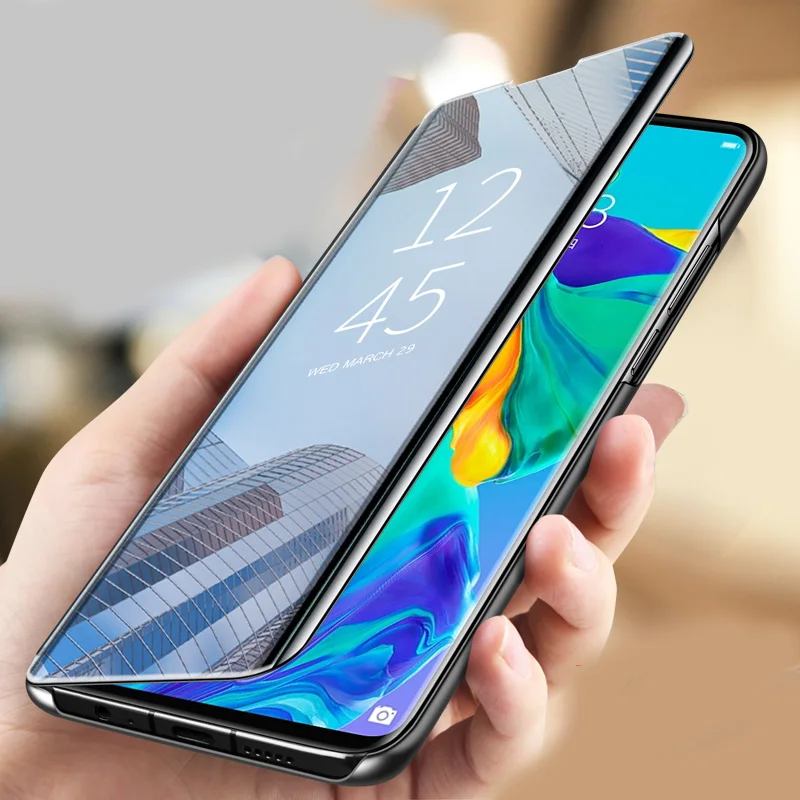 Умные чехлы с гальваническим покрытием зеркальный Чехол для мобильного телефона