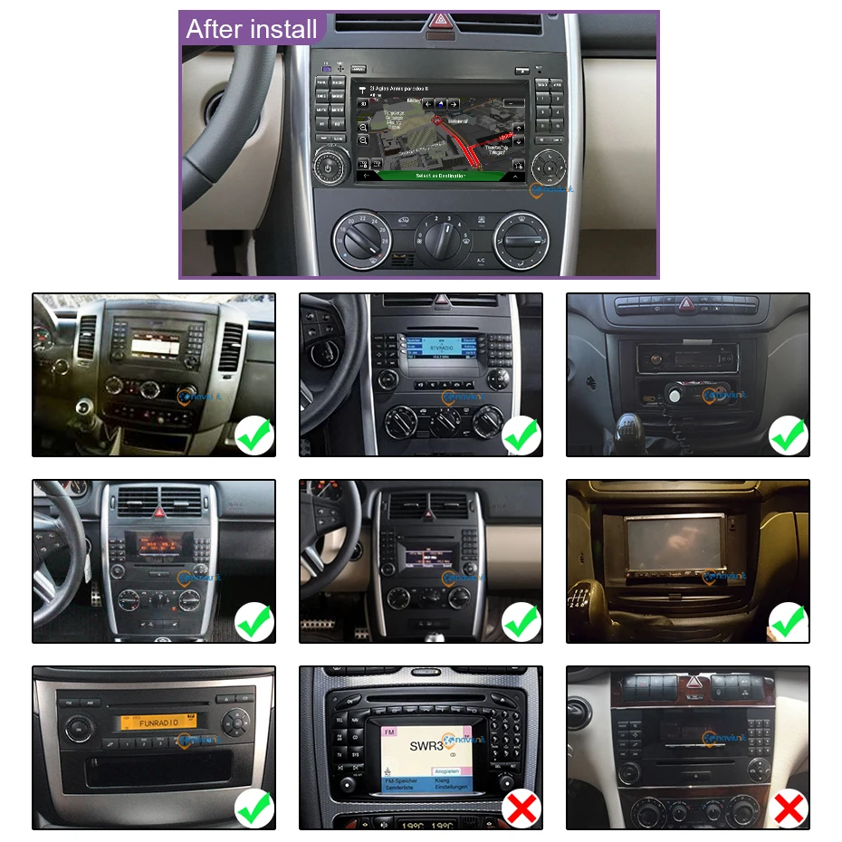 Автомагнитола 2 din android 11 стерео экран для Mercedes Benz W245 B200 2004-2012 W169 W639 Viano W906 Sprinter Volkswagen