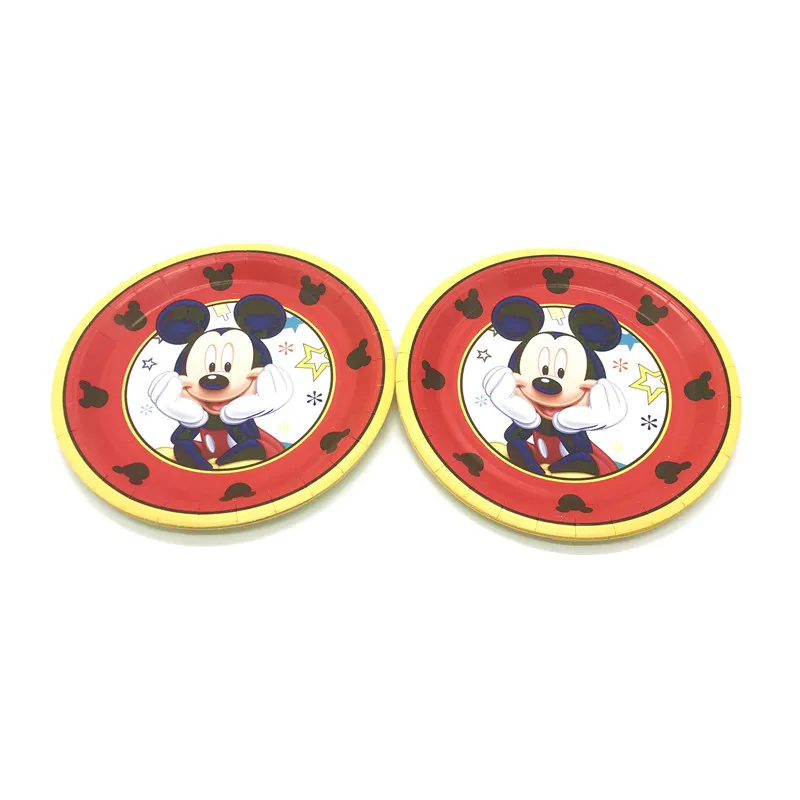 21/41pcs Disney Red Mickey Mouse Party Supplies Disposable Cups Plates Kids Birthday Tablecloth Decorations | Дом и сад