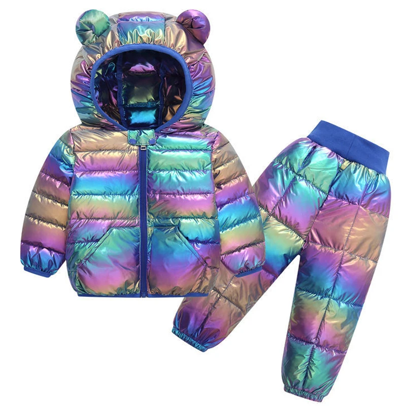 Фото Зимний комплект одежды для детей хлопковый теплый костюм мальчиков новинка 2022