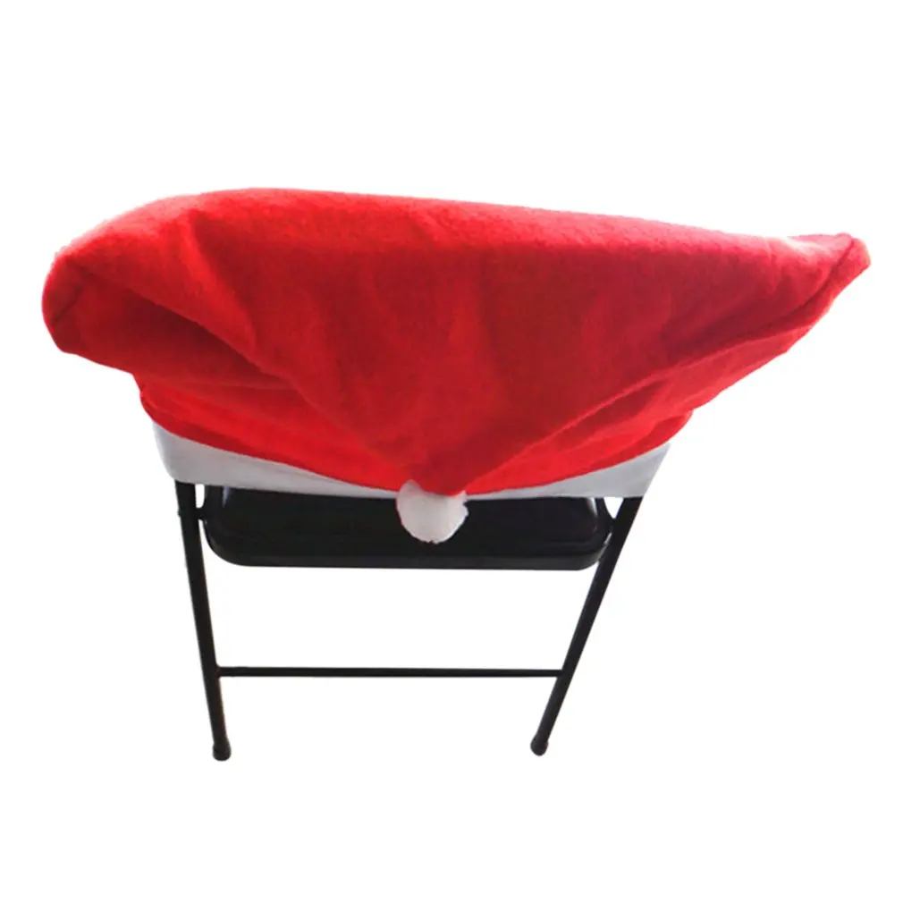 6 шт. Рождественский стул Санта Клаус крышка ужин вечерние красные шляпы чехол на