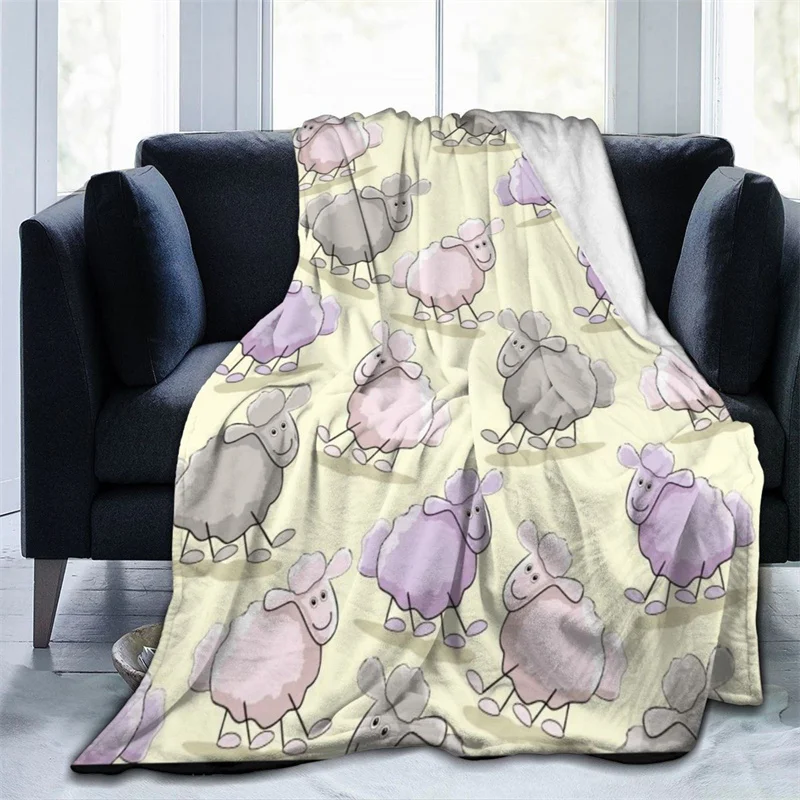 

Little Sheep Navajo Cubre Camara Green Throw Blanket 3D Print On Demand Sherpa Super Comfortable For Sofa Thin Quilt