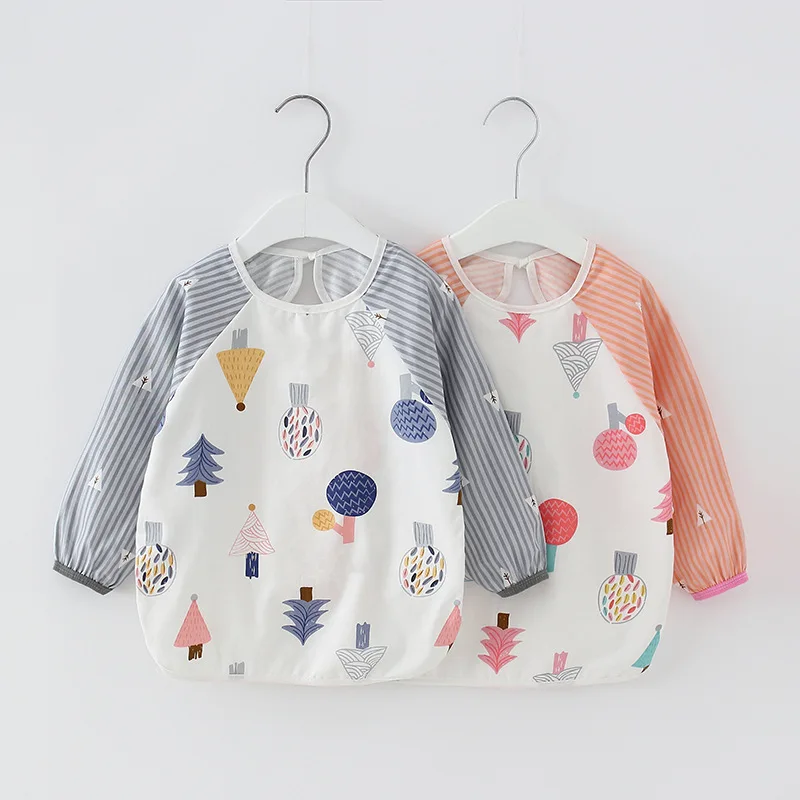 

Бандана, нагрудник, Мультяшные детские нагрудники, водонепроницаемый, с длинным рукавом