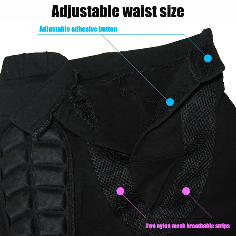

Newly Hip Butt Protection Shorts EVA Paded Guard Short Pants Legwarmers 2XS-3XL for Ski Ice Skating Snowboard Sports Safety