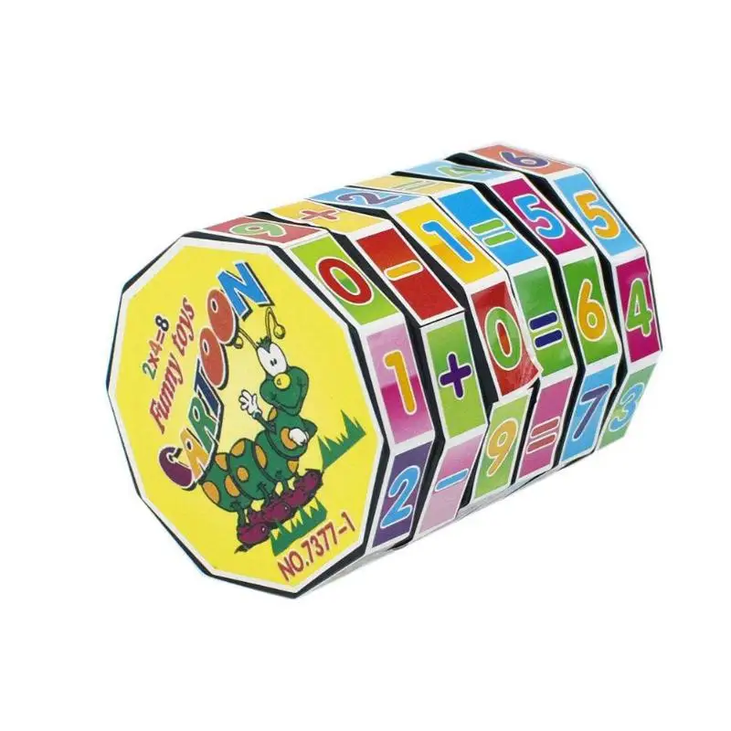 Пластиковый цифровой магический куб детский цилиндр математическое сложение