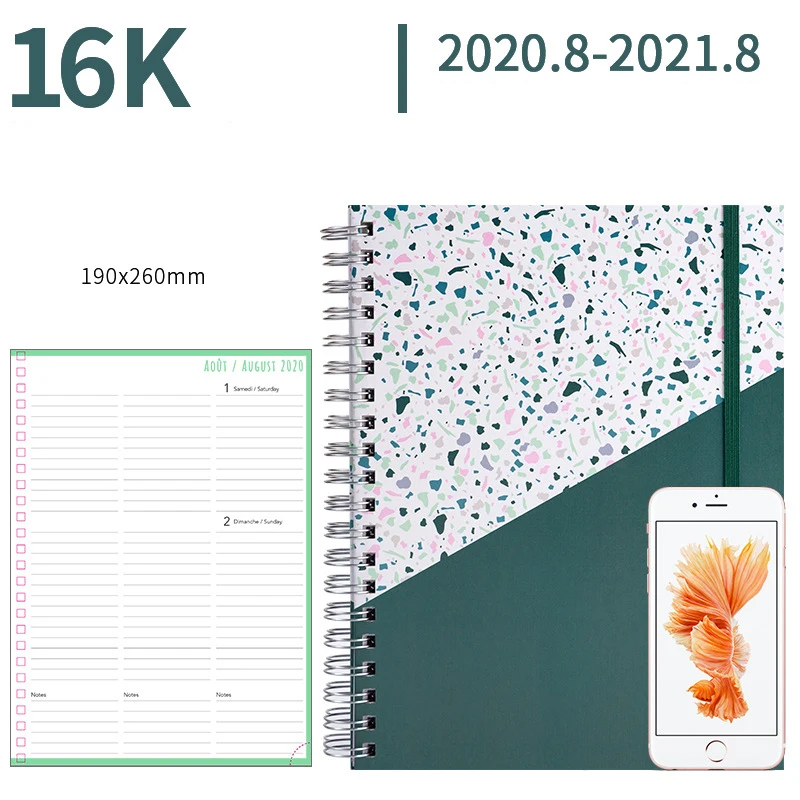 Дневник и дневник Kawaii Sprial Еженедельник для школы офиса А4 2020 2021 | Канцтовары дома
