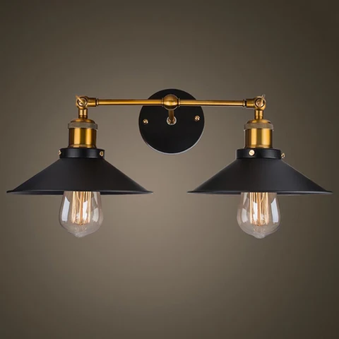 Настенная лампа E27 в стиле индастриал, винтажный светильник для стены с лампочками Эдисона в стиле ретро, прикроватный античный светильник в стиле стимпанк, лампа в стиле лофт, индоул, 85-265 в