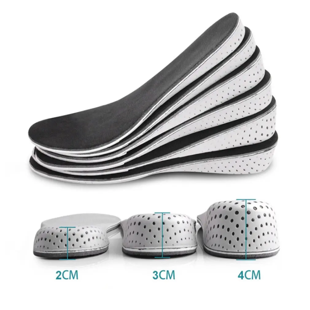 

Men Women Height Increase Height Insoles Memory Foam Shoe Inserts Cushion Lift 2-4cm Good Quality Pads Antislip