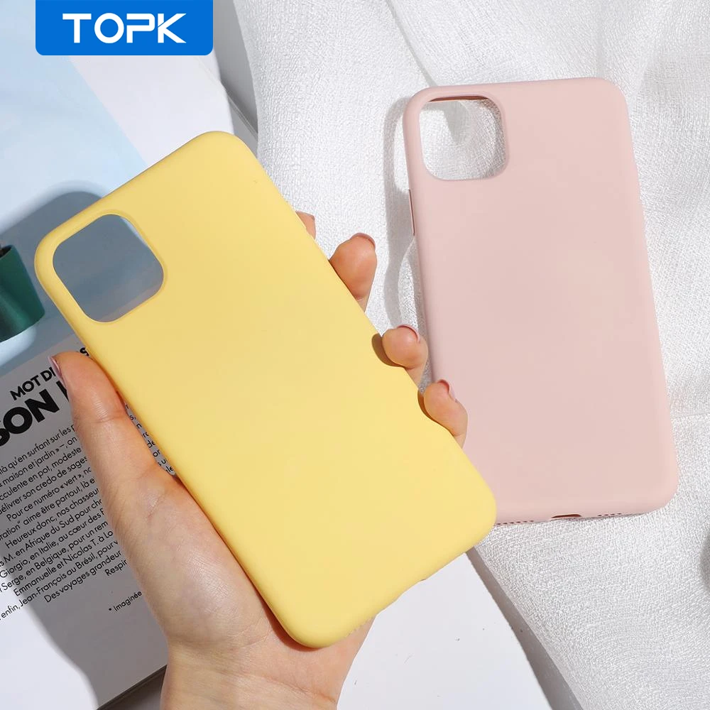 Силиконовый чехол TOPK для iPhone 11 Pro Max ударопрочный из мягкой жидкой силиконовой