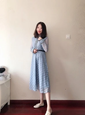 2019 осенняя одежда костюм-платье французская горная основа превосходное