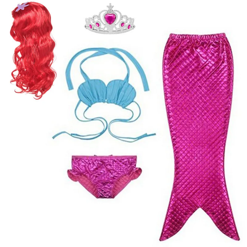 Костюм женский летний из 3-5 предметов праздничный купальник-бикини с хвостом