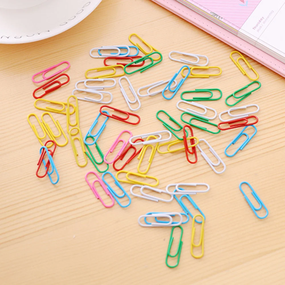 

300PCS Colorful Giant Paper Clips Home School Daily Office Supplies Metal Paper Clips (Random Color)