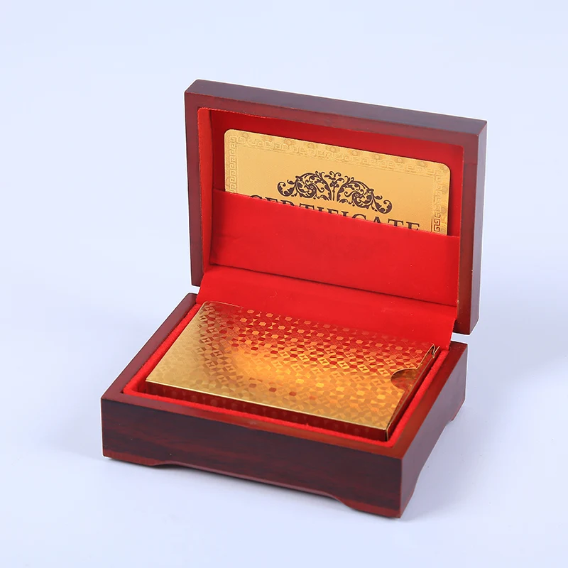 24K Золотая фольга настольная игра Сетка шаблон игральные карты с хорошая