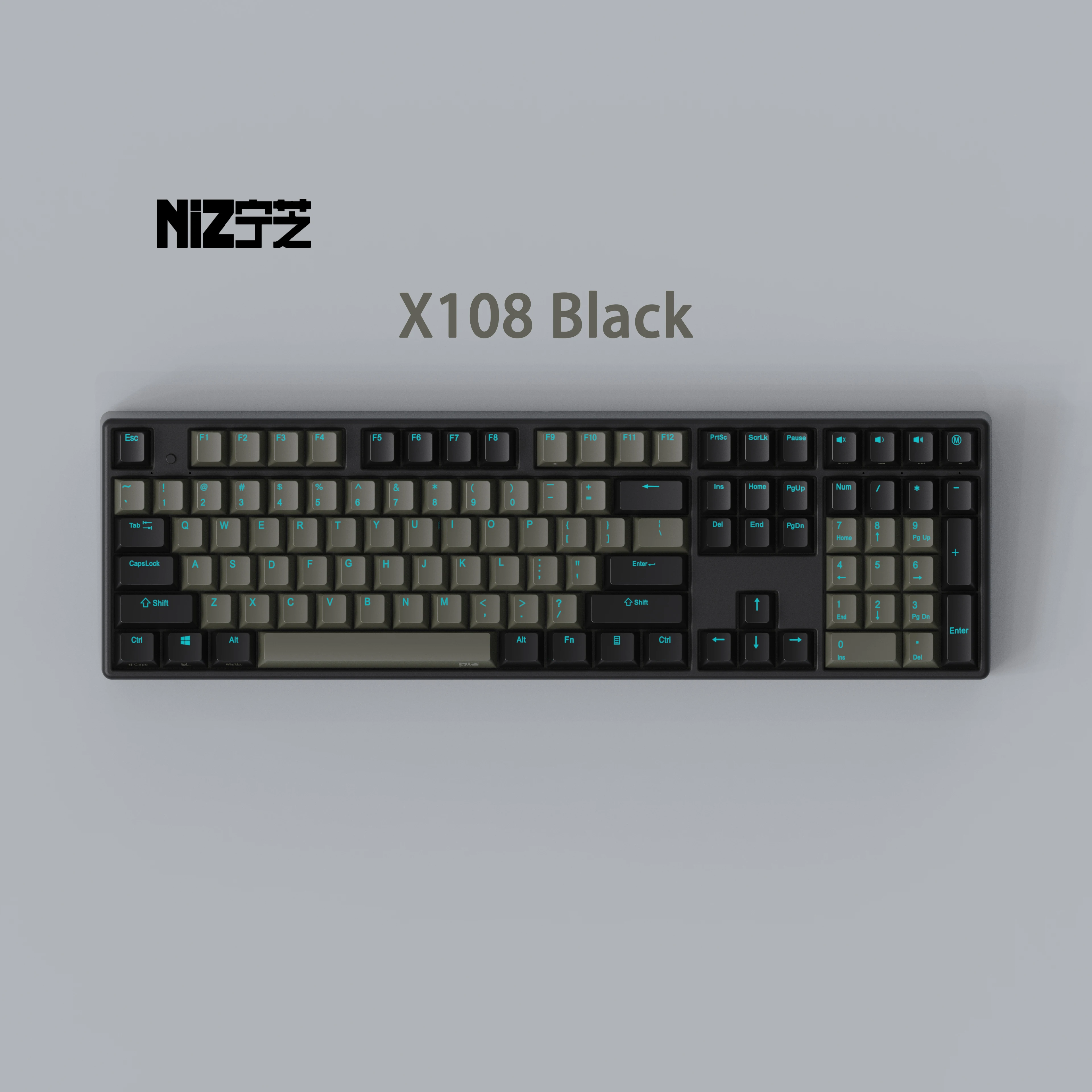 

X108 Capacitancia Black 2021 NIZ EC Keyboard USB Bluetooth RGB Mode Multi-Function Programmer Keyboard PBT Keycaps New Swithes