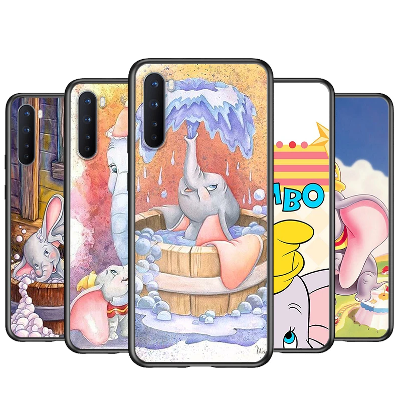 

Soft TPU Circus Dumbo Silicone Cover For OnePlus Nord CE 2 N100 N10 9 9R 8T 8 7T 7 6T 6 5T Pro Black Phone Case