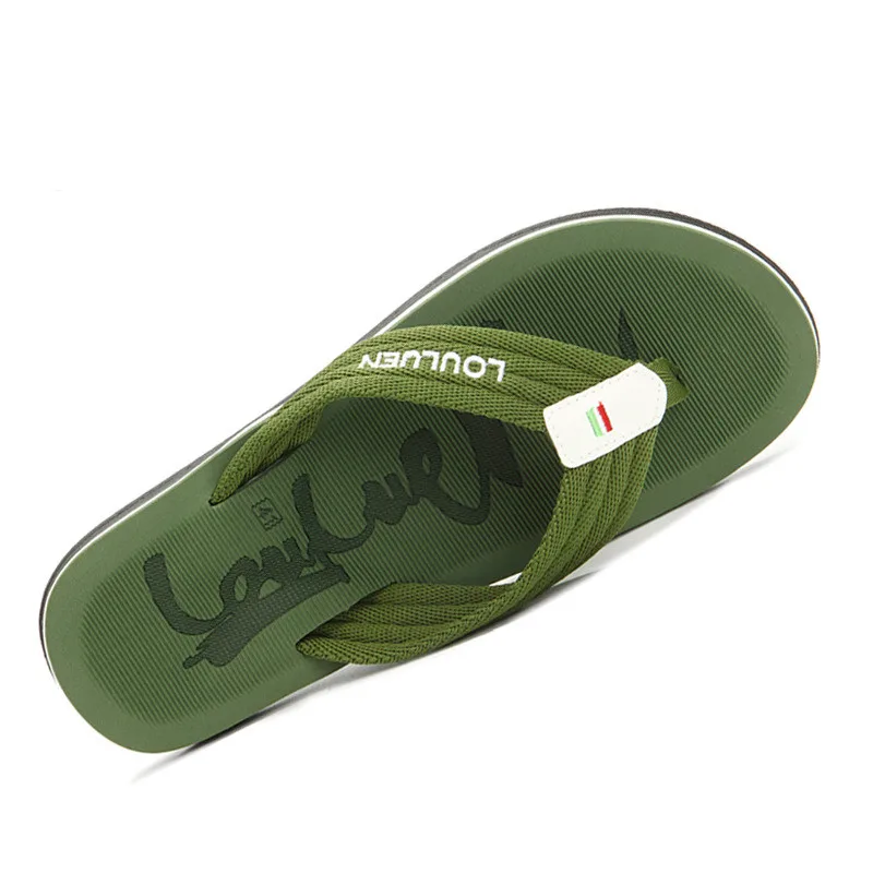 Шлепанцы мужские в простом полоску Нескользящие мягкие массажные повседневные