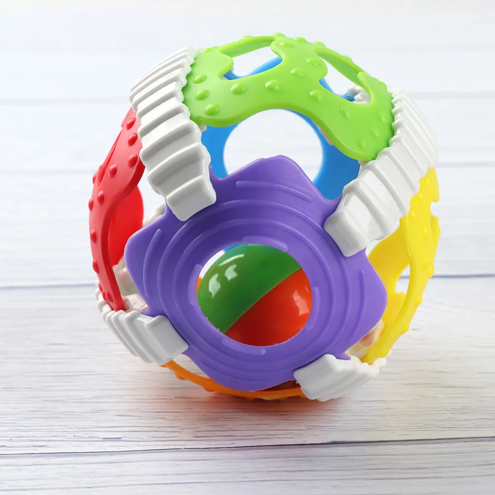

Colorful Handrattle Ball Toys Baby Soft Hand Catcher Rattles Handbell Puzzle Educational Toys Rattle Ring Bell Toys