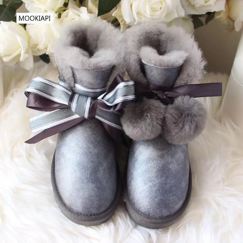 2019 г. Китайские брендовые зимние сапоги высокого качества Натуральная овечья