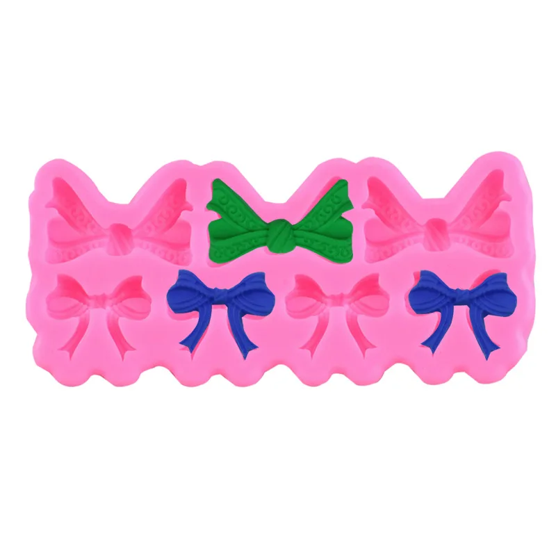 Новый Лук в форме узла помадка торт Силиконовая форма Шоколадные конфеты формы