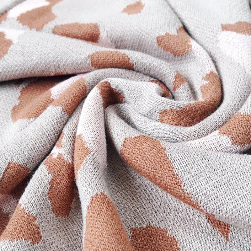 

Fashion Leopard Autumn Winter 2020 New Ladies Knitted Sweater Women Cozy O-neck Full Sleeve Pullovers Top Apricot Gray Khaki