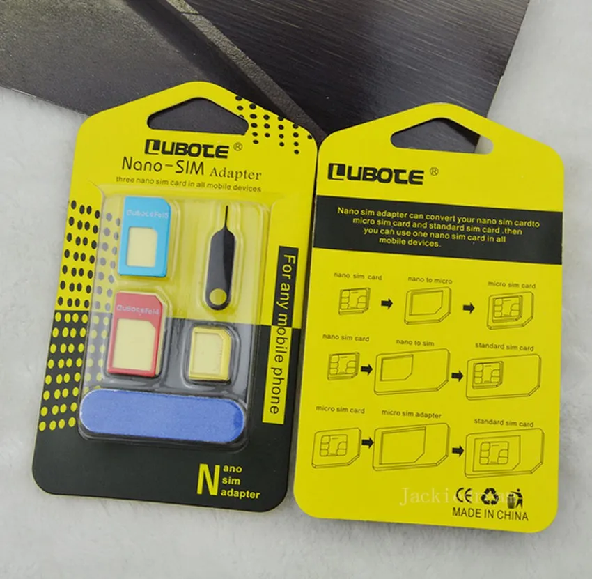 Адаптер-конвертер Nano Sim-карты в Micro Стандартный адаптер для Iphone 4 4s 6 s Ipad 3 Samsung S6 Edge