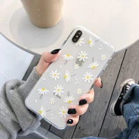 cute chrysanthemum flower shockproof phone case for iphone 11 pro 7 8 6 6s plus x xr xs max clear transparent protect back cover