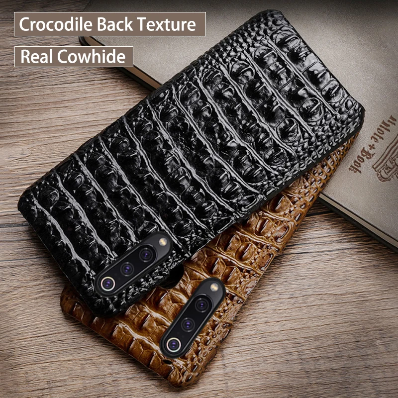 Phone Case For Xiaomi Mi 9 8 se 9T A1 A2 A3 lite Poco F1 Crocodile back texture Case For Redmi 6 6a 7 7a Note 4 5 6 7 8 Pro case