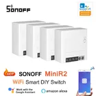 Умный мини-выключатель SONOFF MINIR2, Wi-Fi, работа с Alexa, Google Home, двухстороннее управление, таймер, беспроводной умный выключатель света для приложения EWelink