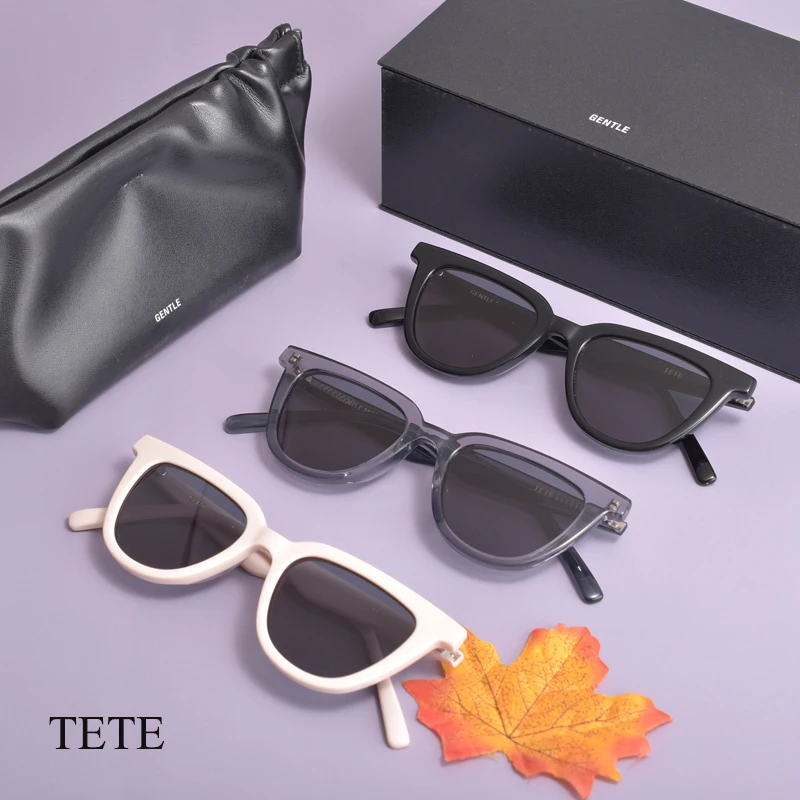 

2021 Korea Brand GM sun glasses GENTLE TETE for small faces Cat eye Acetate Polarized UV400 Sunglasses for women men