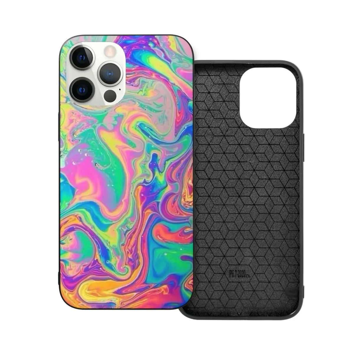 

Holographic Tumblr PC Glass TPU Phone Bumper for iPhone 13 12 11 Xs Xr X Pro Max Mini 7 8 Se2 Plus 6 6S