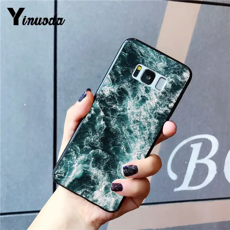A9 Yinuoda синий морской Чехол черный мягкий чехол для телефона samsung Galaxy S9 plus S7 edge S6 edge plus S10 S8 plus чехол - Цвет: A9